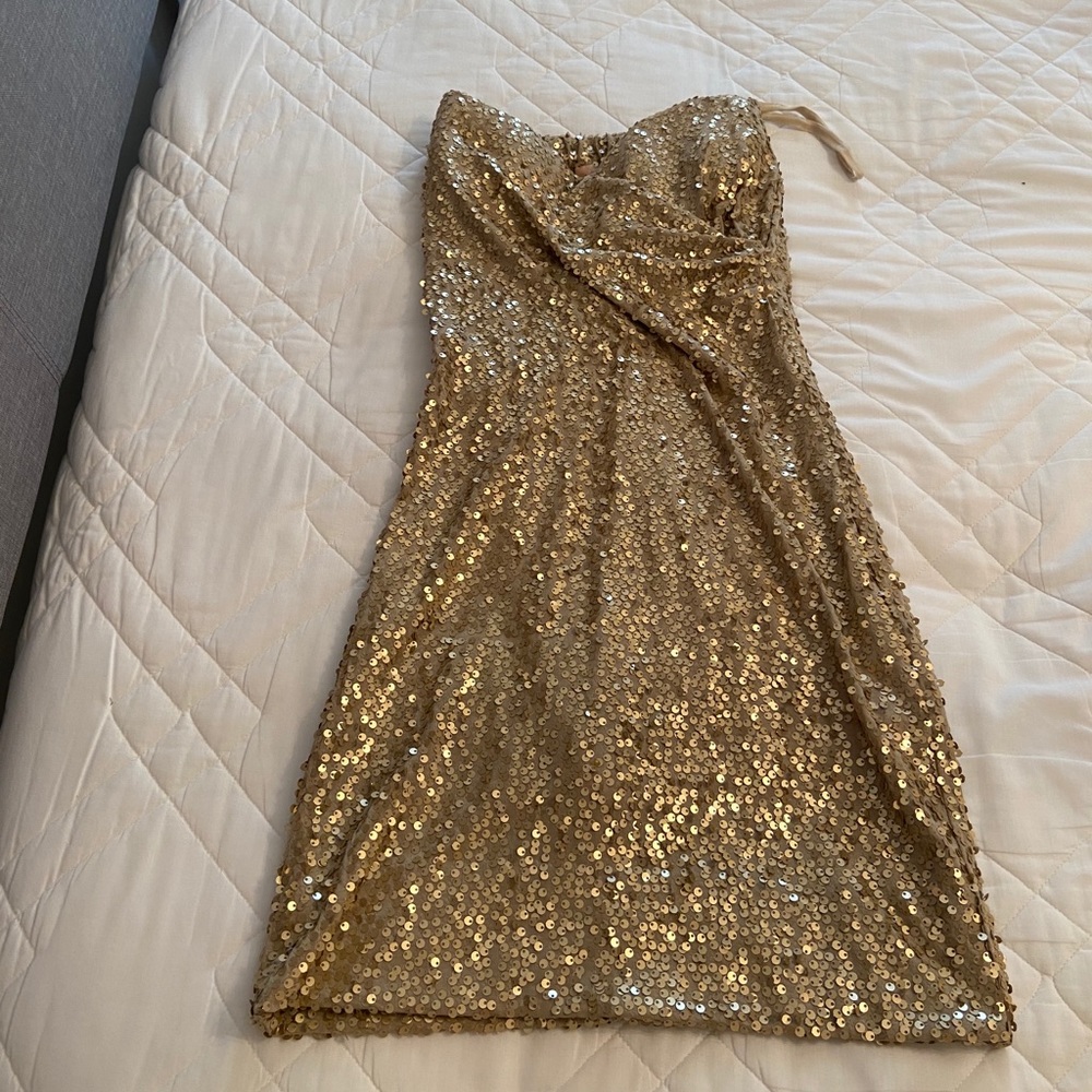 Gold Sequin Dress